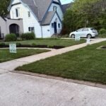 Freshly installed green sod lawn in London, Ontario by SGMowing.