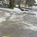 Commercial parking lot de-icing in London Ontario