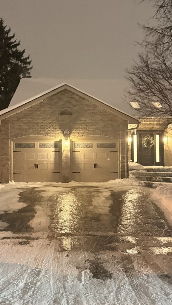 Residential driveway de-icing in London Ontario