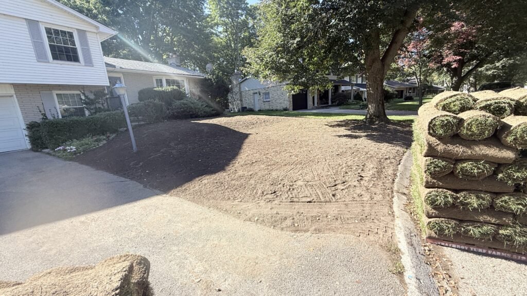 Residential sod installation